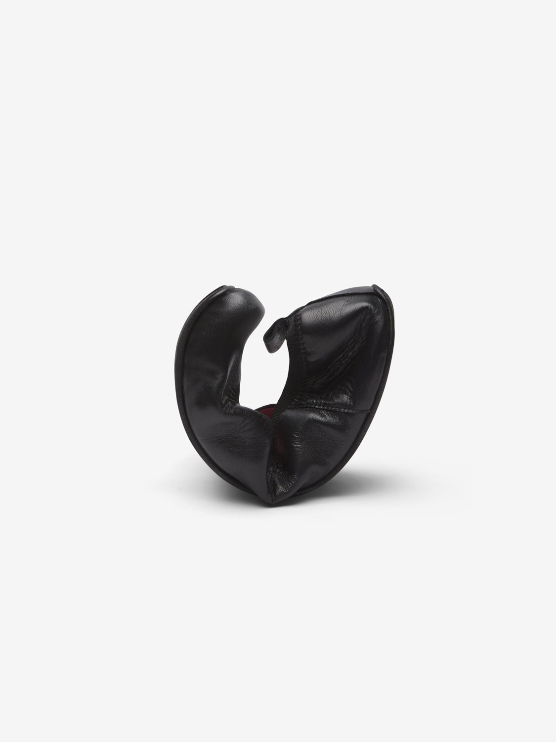 Black split toe ballet flats