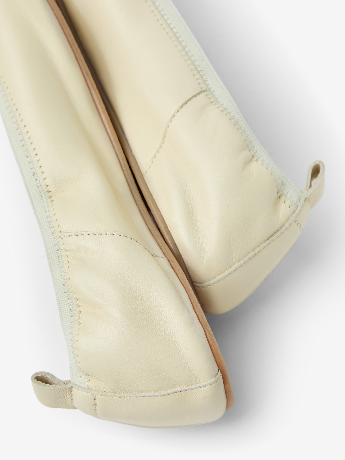 Off-white barefoot ballerinas