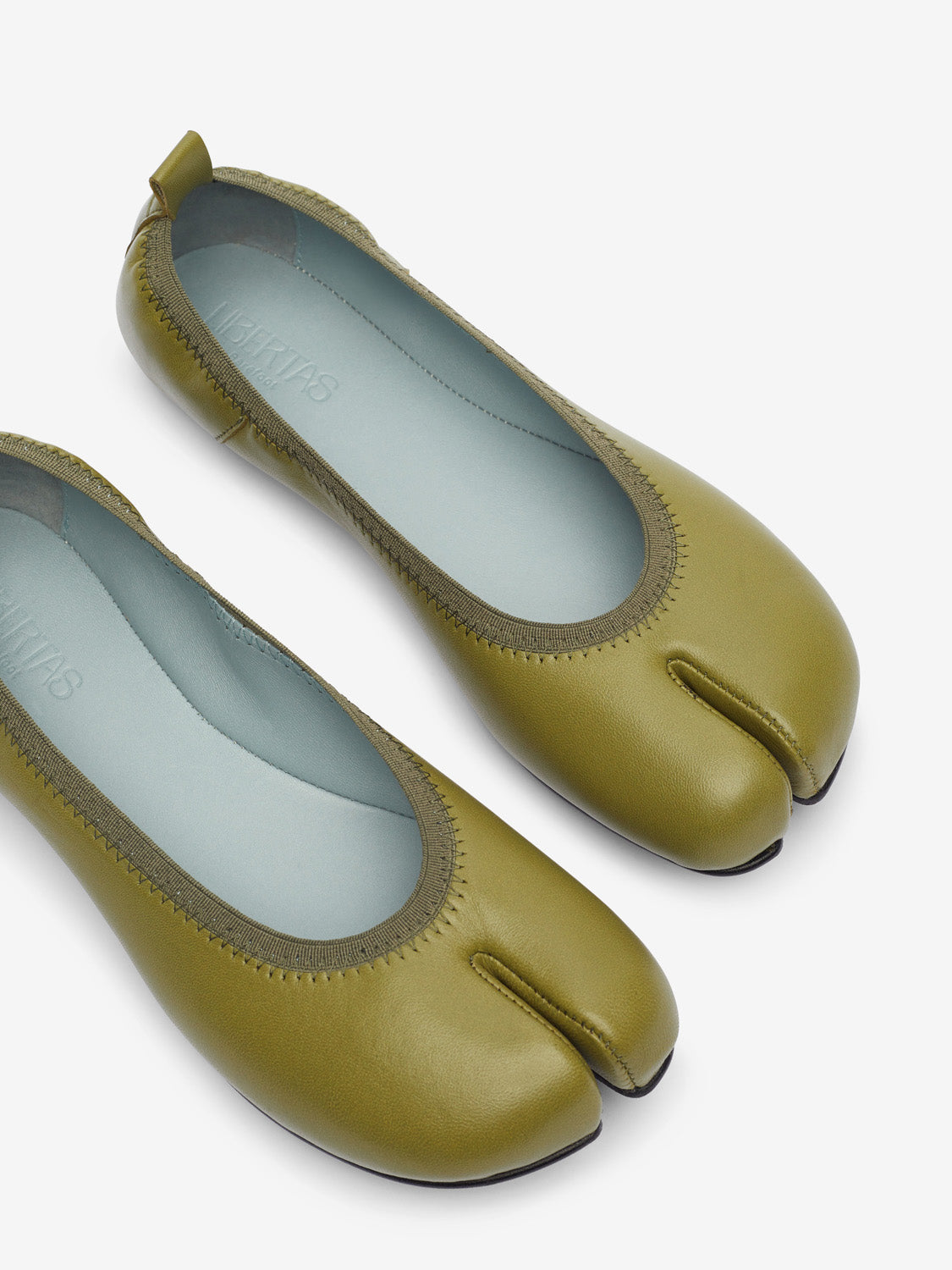 Green barefoot ballerinas