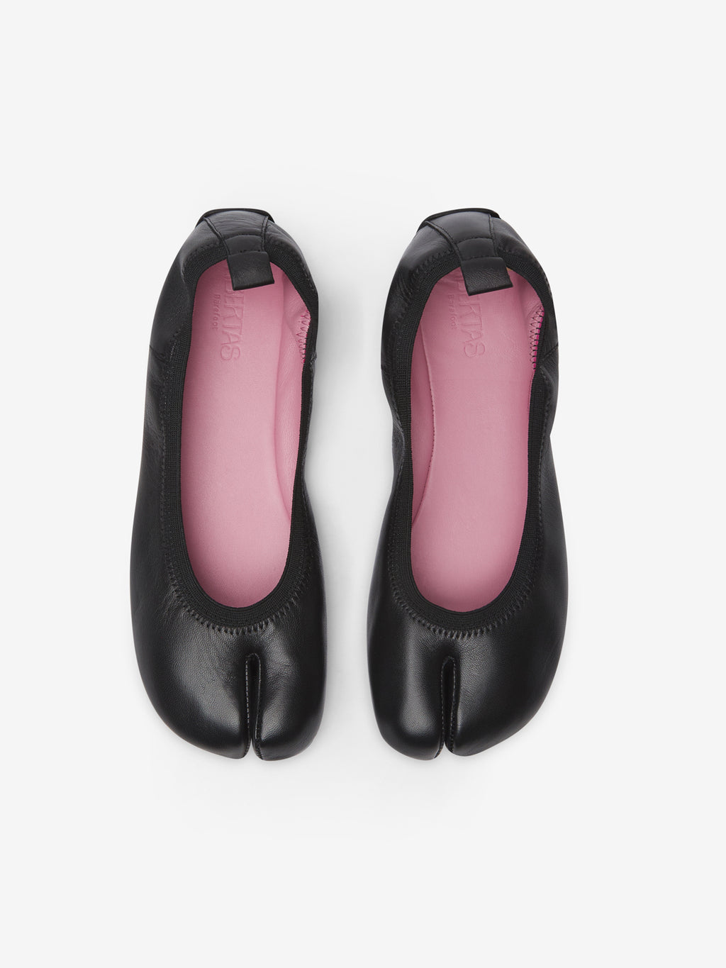 Black barefoot ballerinas