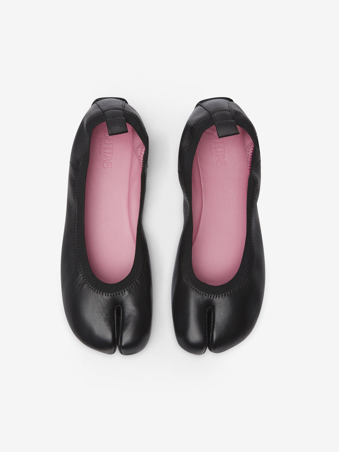 Black barefoot ballerinas