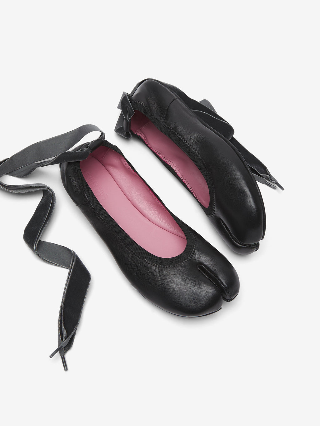 Black barefoot ballerinas