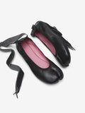 Black barefoot ballerinas