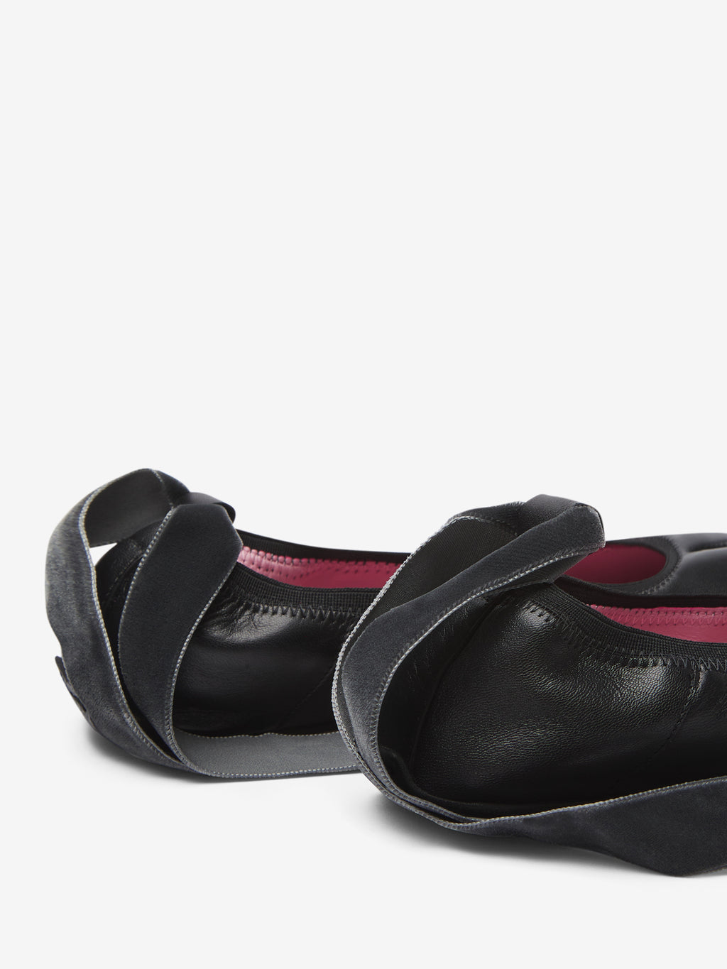 Black barefoot ballerinas