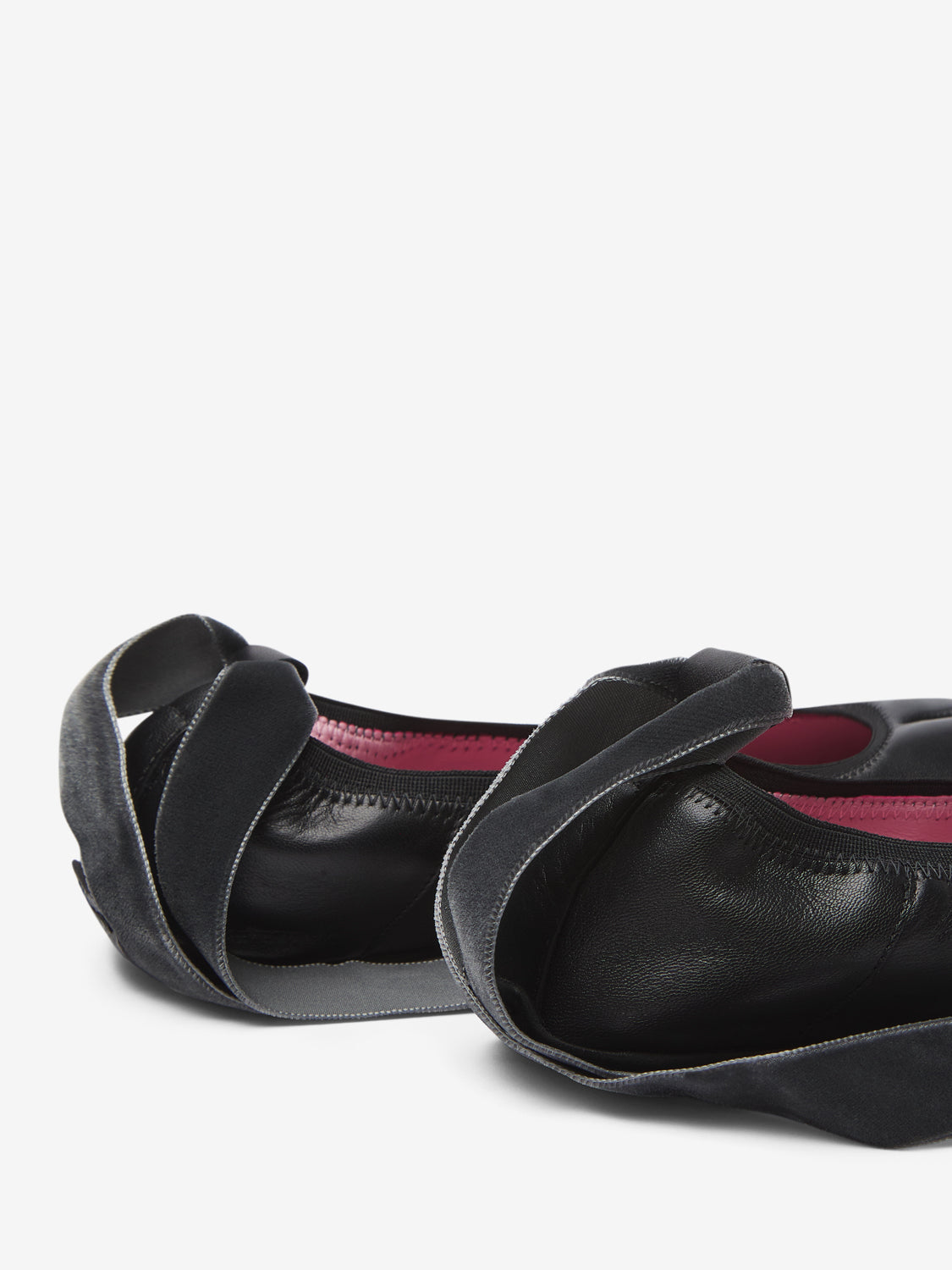 Black barefoot ballerinas
