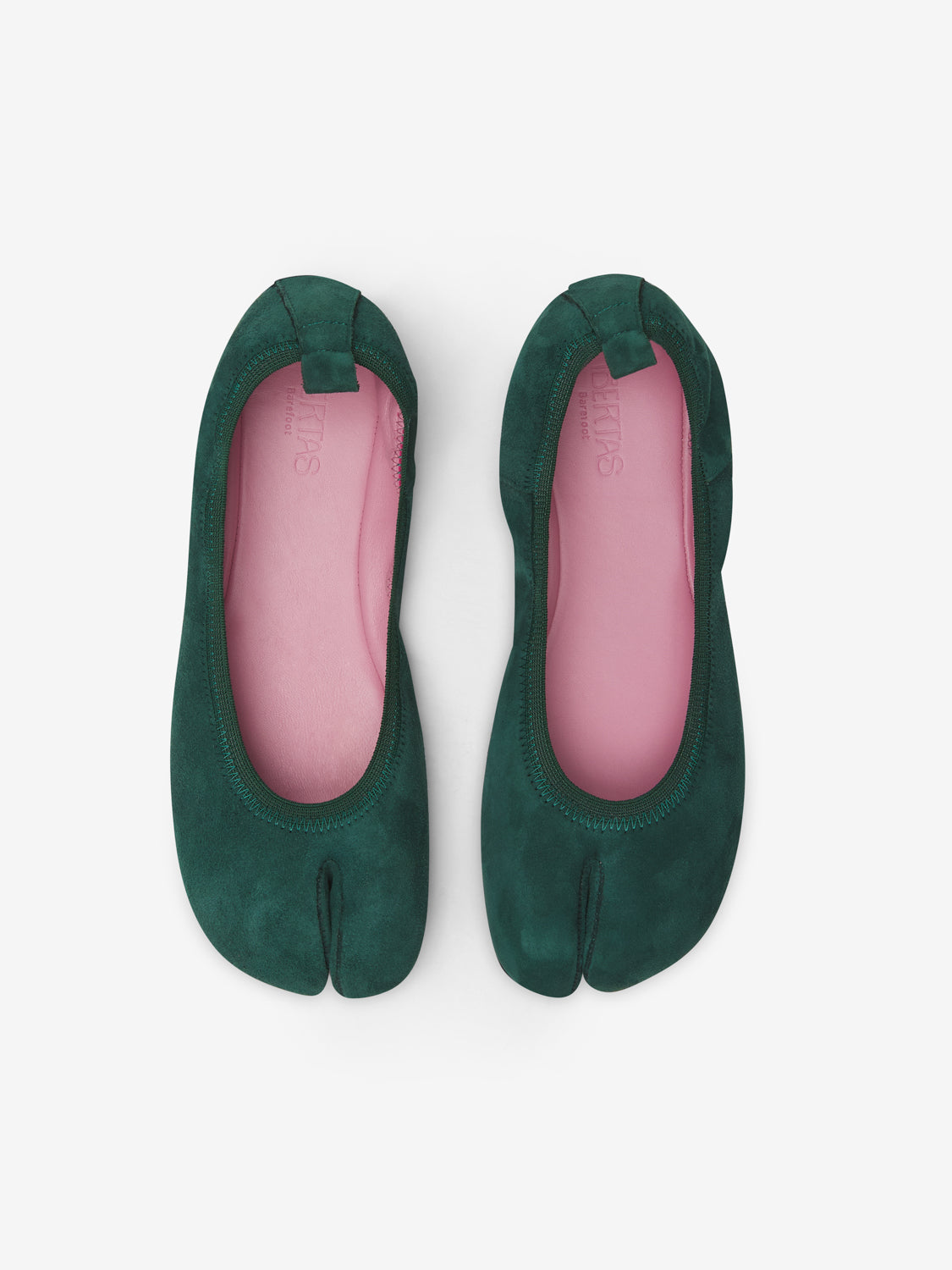 Green barefoot ballerinas