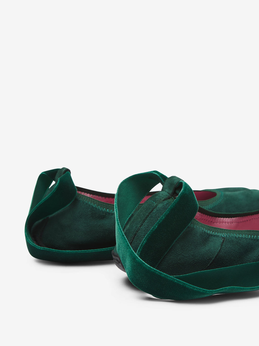 Green barefoot ballerinas