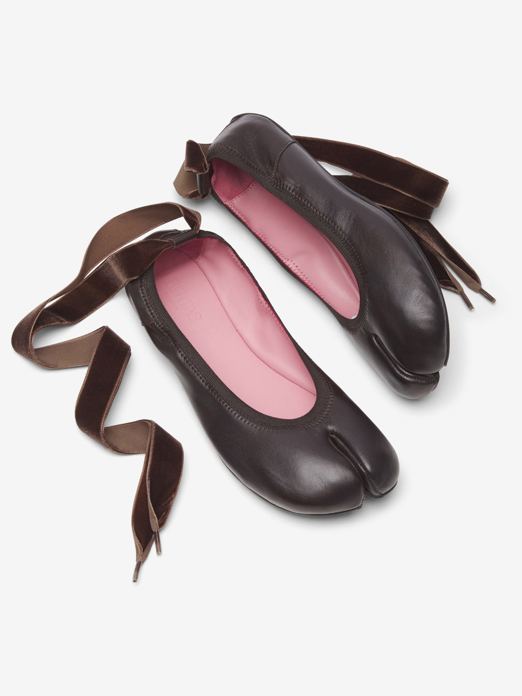 Chocolate brown barefoot ballerinas