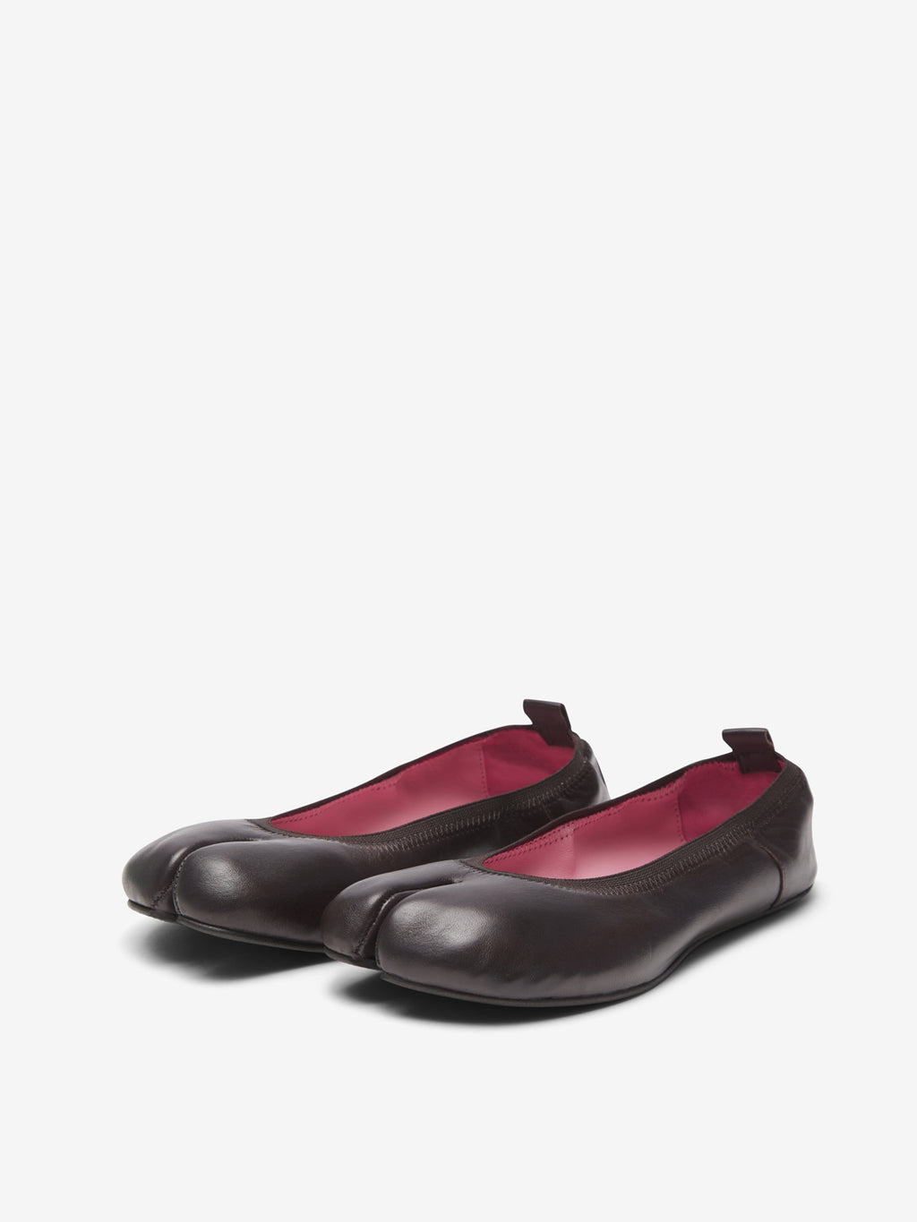 Chocolate brown barefoot ballerinas