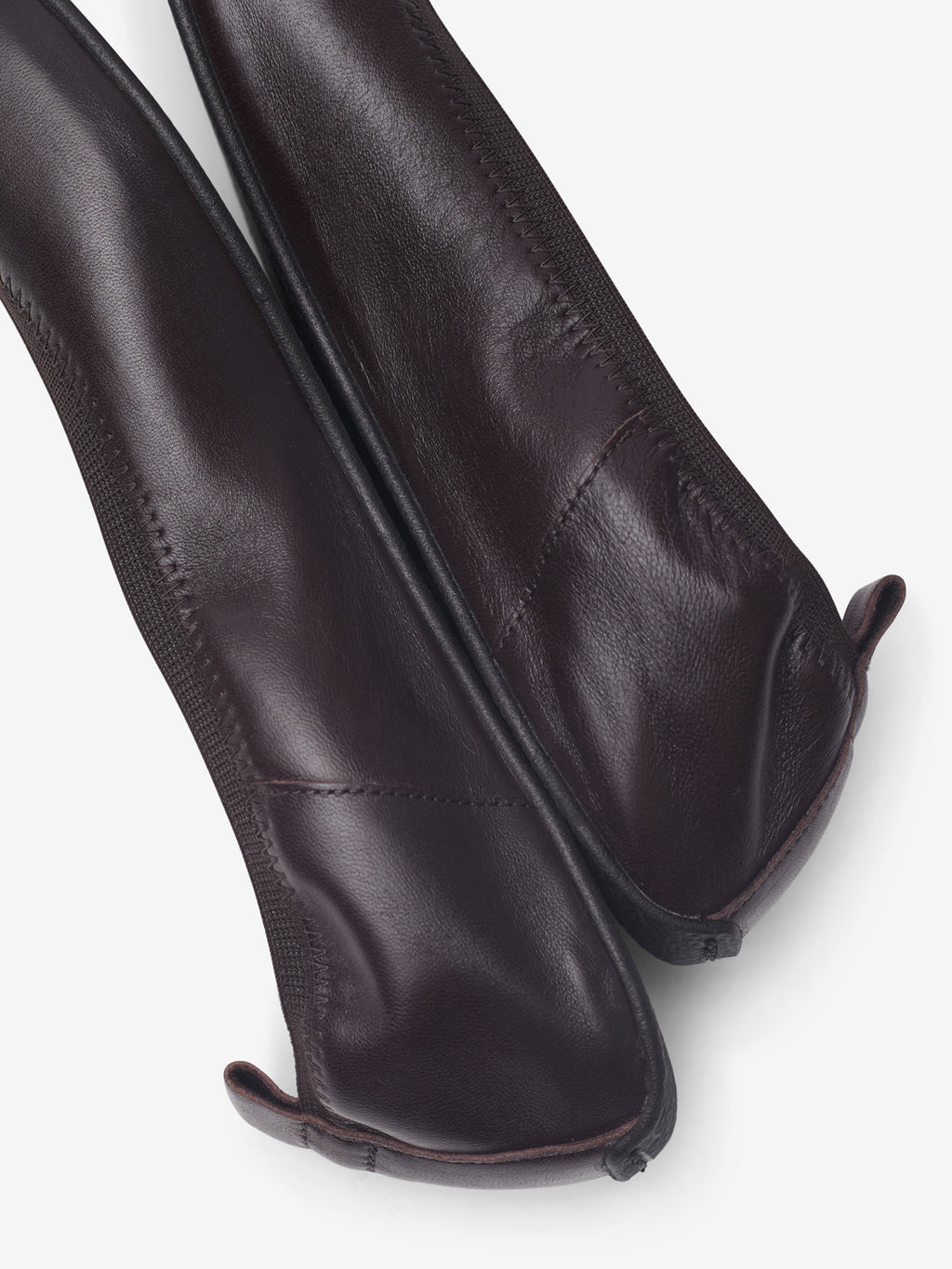 Chocolate brown barefoot ballerinas