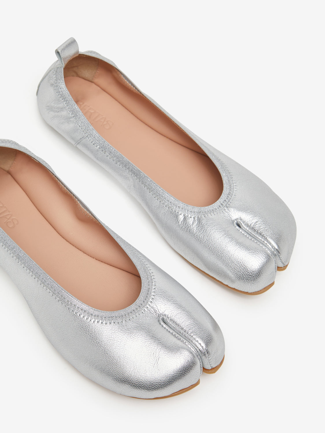Silver tabi ballerinas