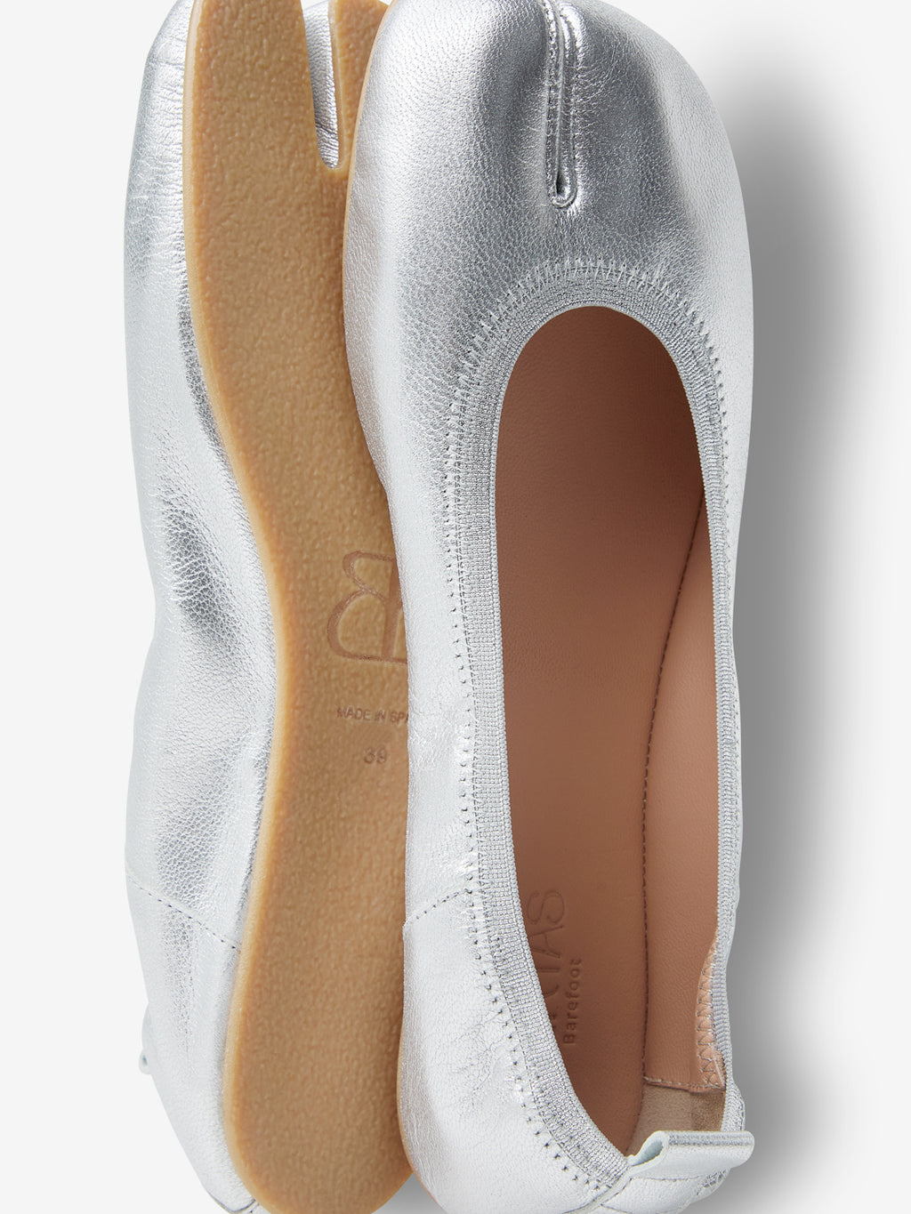 Barefoot silver ballerinas