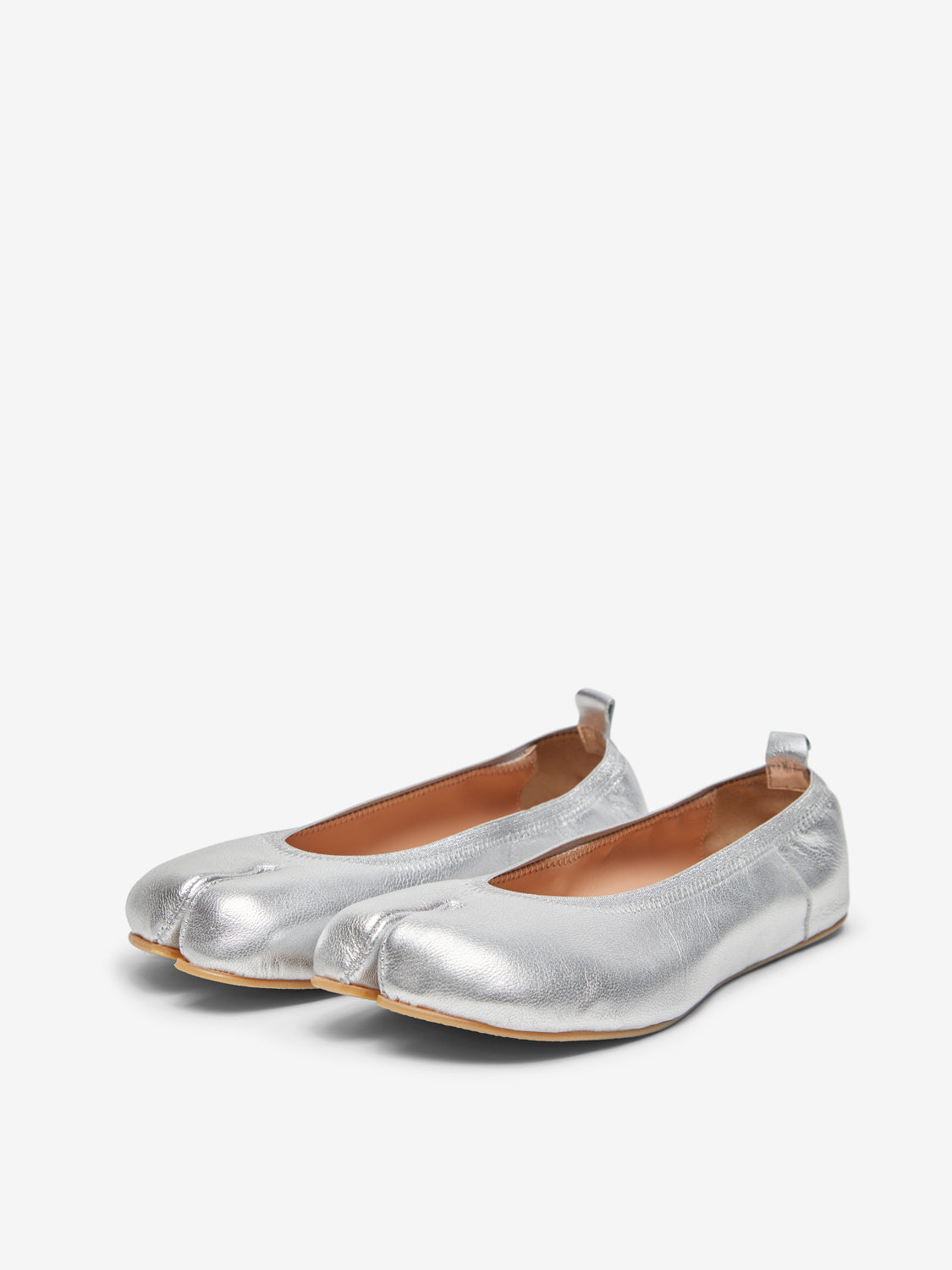 Barefoot silver ballerinas