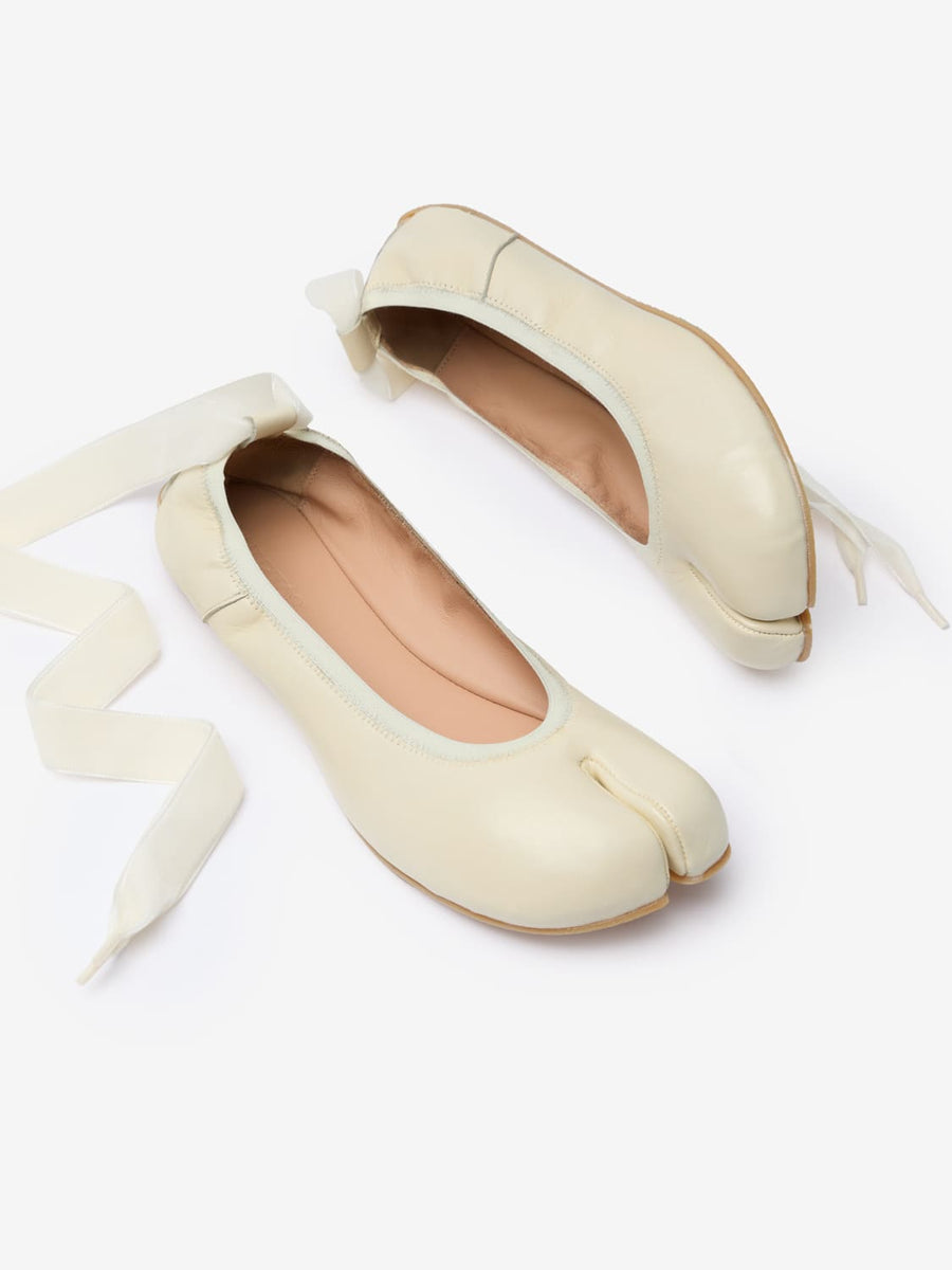 Bailarinas Tabi barefoot blancas