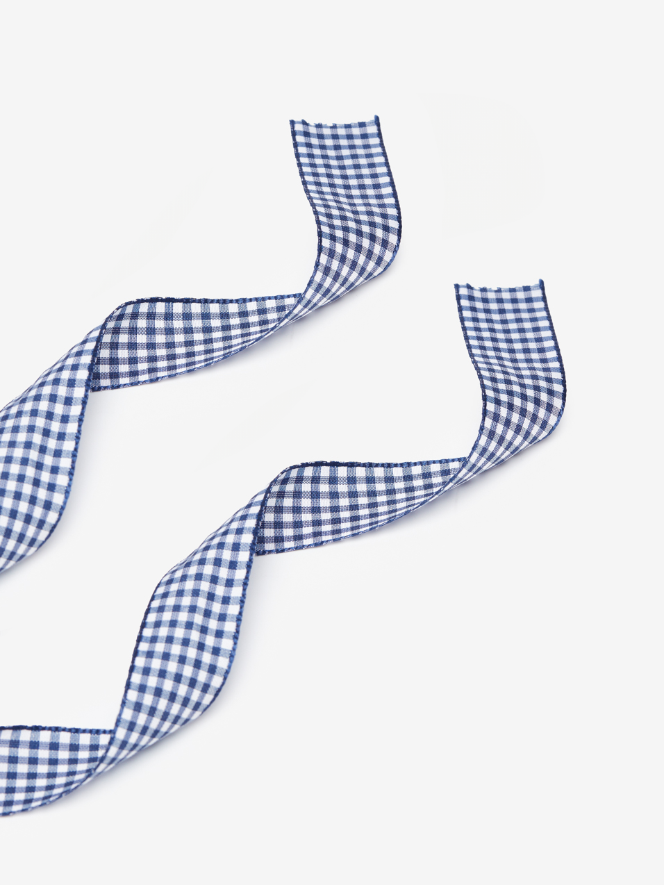 Blue gingham ribbon